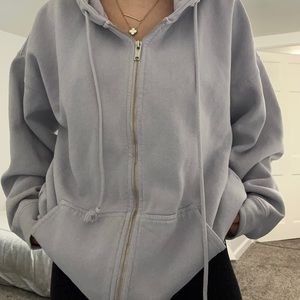 Brandy Melville John Galt Christy Hoodie light blue oversized fit